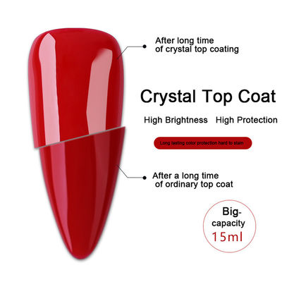 Super Glanzende 15ml UV vegen niet Crystal Top Coat af