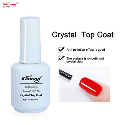 ODM 12ml UVcrystal top coat nail polish van de slijtageweerstand