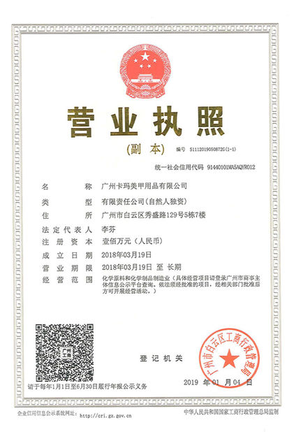 China Guangzhou Kama Manicure Products Ltd. certificaten